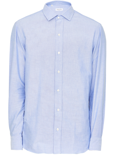 Salvatore Piccolo Light-blue Cotton Shirt In Light Blue