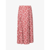 REFORMATION ZOE FLORAL-PRINT WOVEN MIDI SKIRT