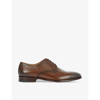 Hugo Boss Business Lace-up Leather Derby Shoes In Medium Brown