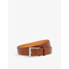 Dents Logo-engraved Leather Belt In Tan