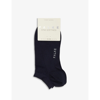Falke Fine Softness Ankle Stretch-woven Socks In 3009 Black