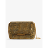 Ted Baker Crystal-embellished Woven Cross-body Bag In Gold