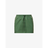 Wardrobe.nyc A-line Drawstring-waist Shell Mini Skirt In Green