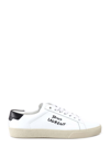 Saint Laurent Low-top Sneakers With Round Toe And Contrast Heel In White