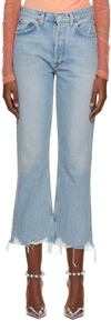 AGOLDE BLUE RELAXED BOOT JEANS
