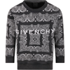 GIVENCHY BLACK SWEATSHIRT FOR KIDS WITH LOGO