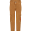 Lanvin Brown Cargo-pants For Boy With Logo