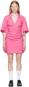 GANNI SSENSE EXCLUSIVE PINK MINIDRESS