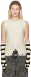 Marni Black & Yellow Striped Gloves In Rgw04 Limestone