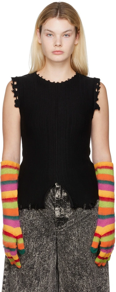 Marni Multicolor Striped Gloves In Rgx99 Multicolor