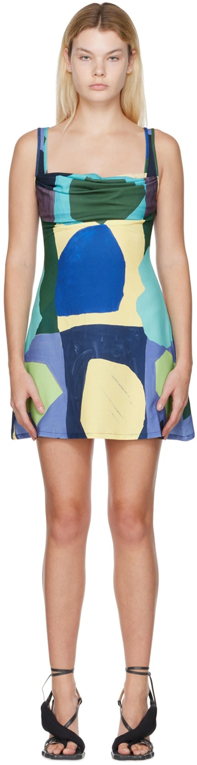 Miaou Multicolor Paloma Elsesser Edition Ginger Minidress In Abstraction