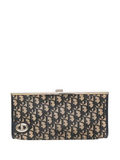 Pre-owned Dior 1970s  Trotter Clutch Bag In Neutrals