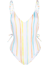 SOLID & STRIPED LYNN STRIPE-PRINT SWIMSUIT