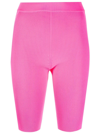 Jacquemus Ribbed-knit Cycling Shorts In 粉色