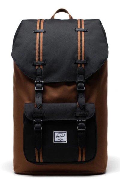 Herschel Supply Co Little America Backpack In Saddle/ Black