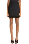 DOLCE & GABBANA FRINGE HIGH WAIST BOUCLÉ MINISKIRT