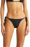 House Of Cb Santorini Side Tie Bikini Bottoms In Black
