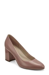 Easy Spirit Women's Cadet Almond Toe Pumps Women's Shoes In Blush Patent Faux Patent Leather