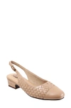 Trotters Dea Woven Slingback Pump In Nude