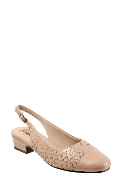 Trotters Dea Woven Slingback Pump In Nude