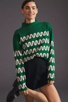 Maeve Carys Mock-neck Sweater In Green