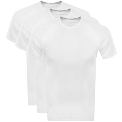 Boss Business Boss Triple Pack Crew Neck T Shirts White