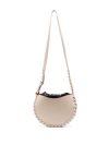 Chloé Mate Small Whipstitched Leather Shoulder Bag In Neutrals