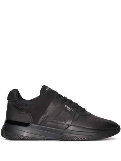 Mallet Black Marquess Panelled Low-top Trainers