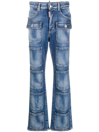 Dsquared2 Multi-pocket High-waisted Jeans In <p>
