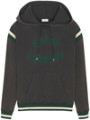 Saint Laurent Men's Varsity Pullover Hoodie In Black