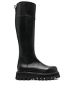 CASADEI CALF LEATHER KNEE-LENGTH BOOTS