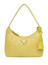 Prada Re-edition 2000 Nylon Shoulder Bag In Yellow