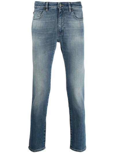 Pt Torino Light-wash Slim-fit Jeans In Blue