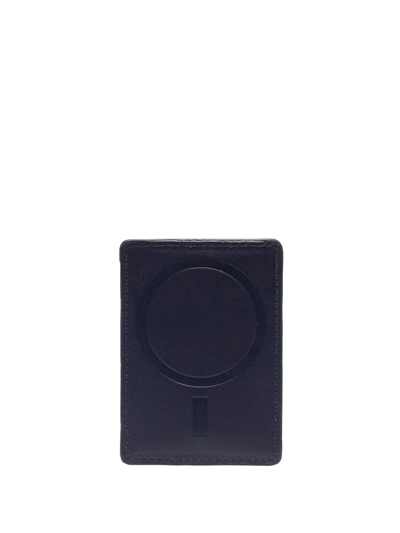 Polo Ralph Lauren Leather Phone Card Case In Blue