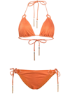 ZIMMERMANN ANNEKE LUREX RING HALTERNECK BIKINI SET