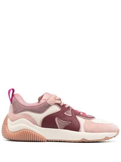 Hogan H597 Panelled Low-top Trainers In Pink & Purple