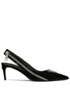 DOLCE & GABBANA ZIP-DETAIL POINTED PUMPS