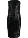 P.a.r.o.s.h Sequined Shoulder-length Dress In Black