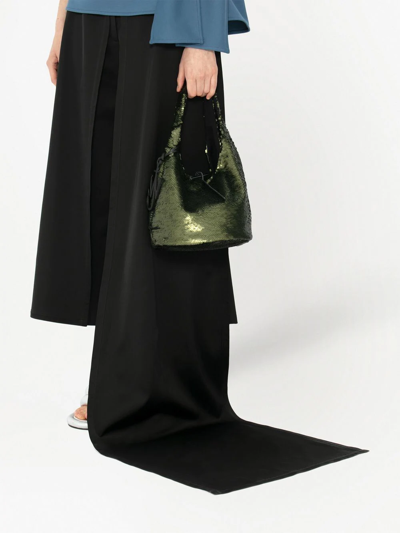 Jw Anderson Mini Sequin Shopper Tote Bag In Green