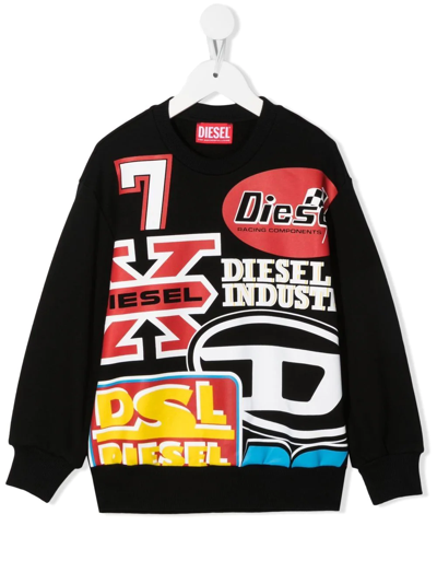 Diesel Teen Boys Black Sweatshirt