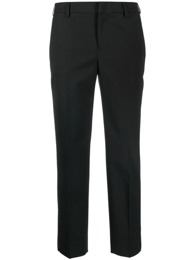 Pt Torino Cropped Slim Tailored Trousers In Grey
