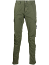 Stone Island Miliytary Green Compass-patch Cargo Trousers In Green