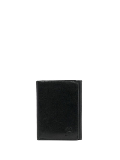Pre-owned Dior 1990 Logo-debossed Trifold Wallet In Black