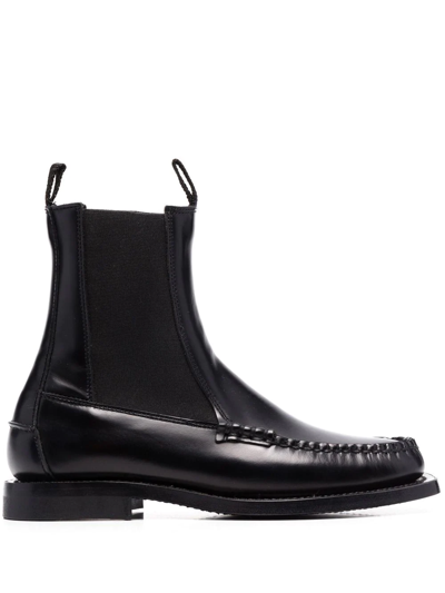 Hereu Alda Black Leather Ankle Boots