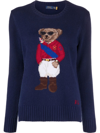 Polo Ralph Lauren Polo Bear Intarsia-knit Jumper In Blue