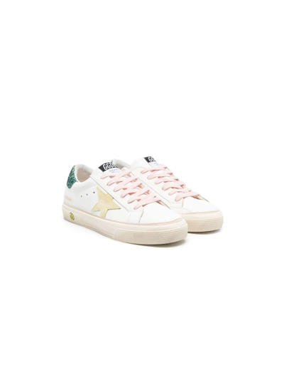 Golden Goose Babies' Star-patch Low-top Trainers In White