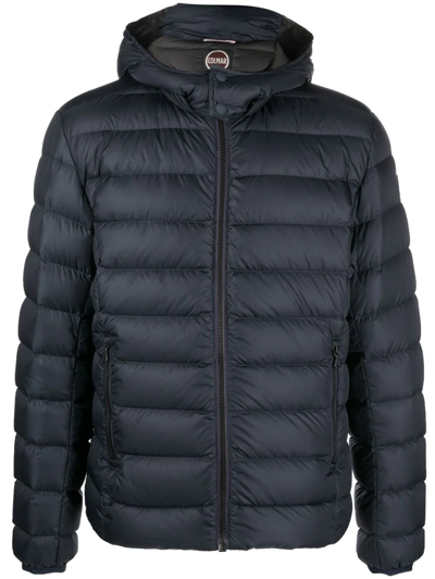 Colmar Quilted Zip-up Hooded Jacket In Blue