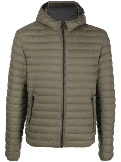 Colmar Quilted Hooded Down Jacket In Green