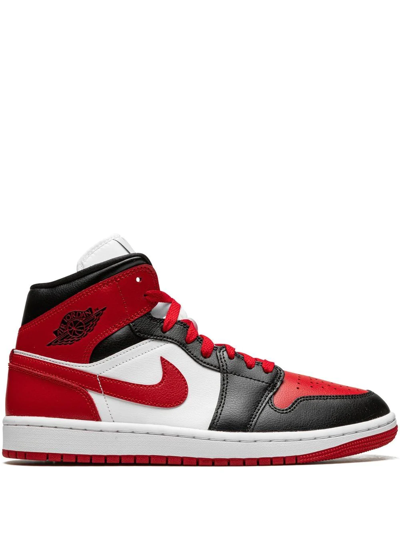 Jordan Air  1 Mid Sneakers In Red/black/white