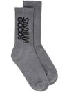 STADIUM GOODS LOGO-PRINT ''CHARCOAL FLANNEL'' CREW SOCKS